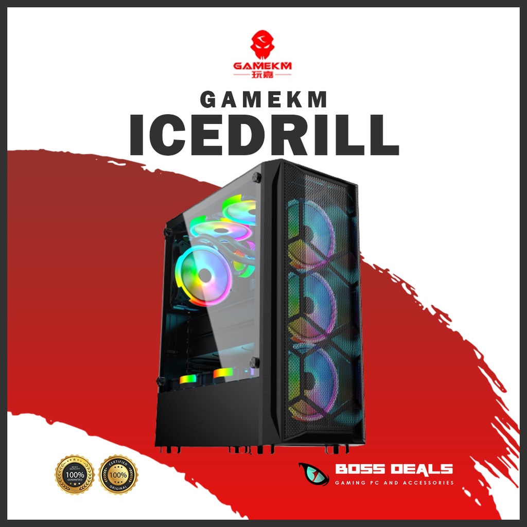 GAMEKM ICE DRILL PC CASE | Shopee Philippines