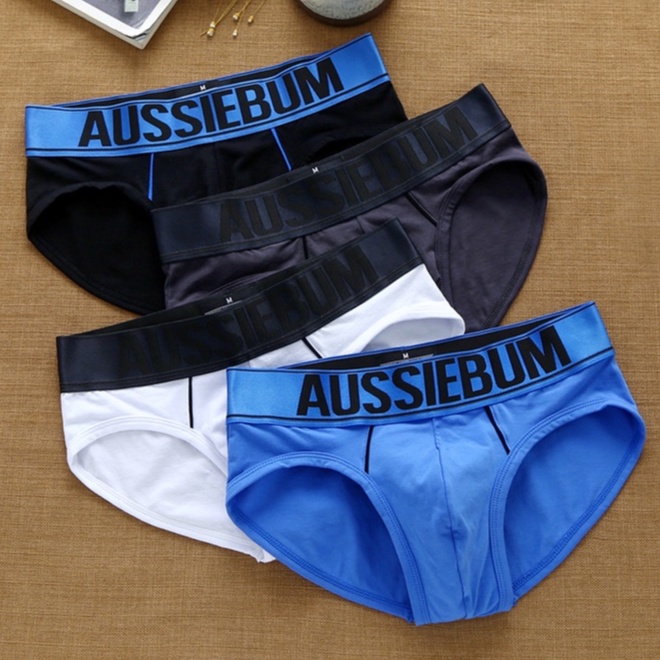 New Aussie Bum Men Quality Plain Cotton Briefs Man Undies Boy Underwear