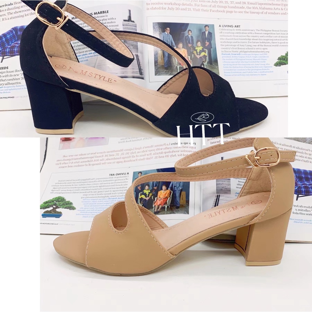 Ankle Strap Open Toe Block Heel Sandals for Women | Shopee Philippines
