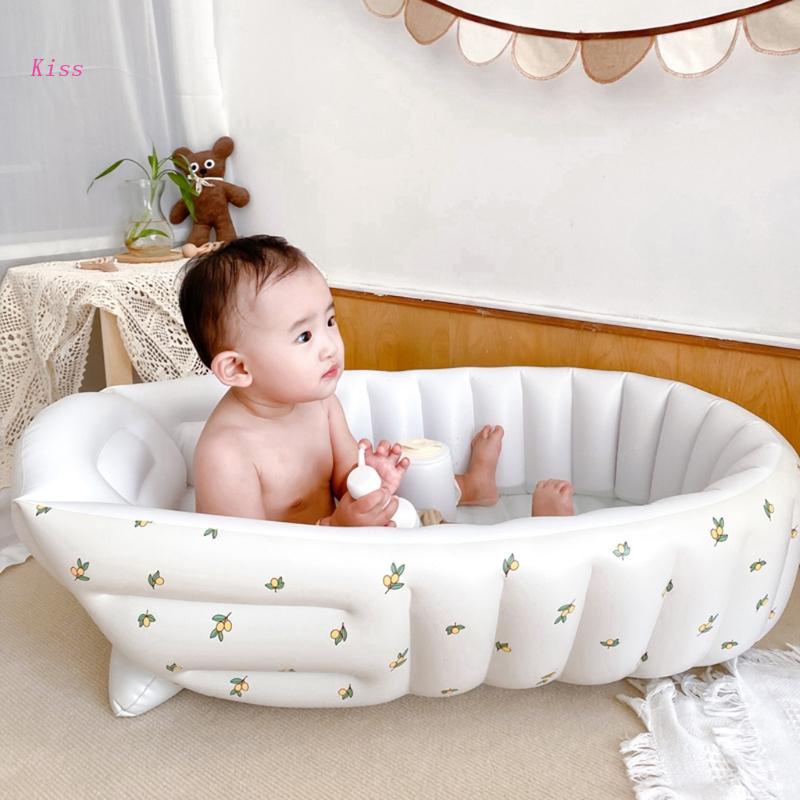 kiss Inflatable Bath Tub for Toddler Portable Baby Tub Infant Playing