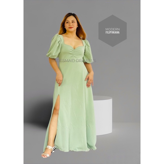 Plus size best sale modern filipiniana