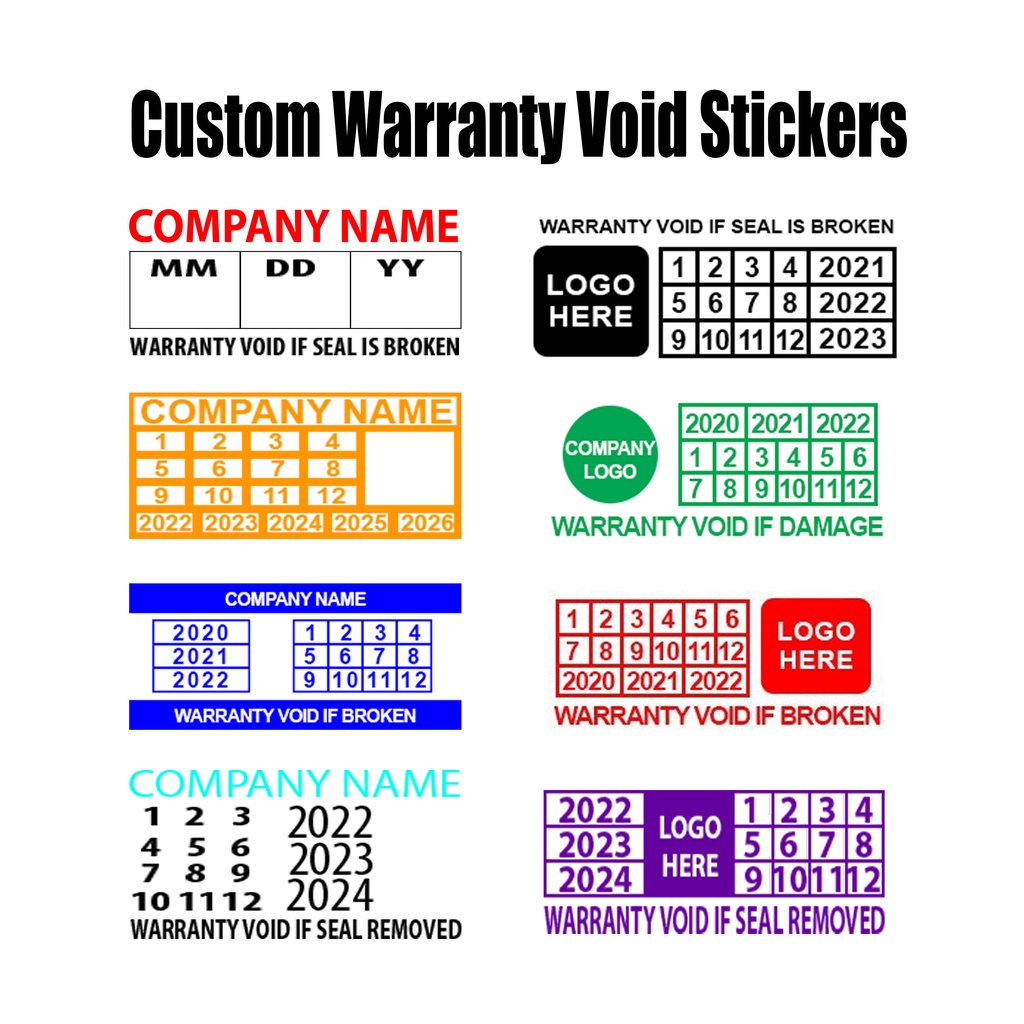 Warranty Void Sticker custom Shopee Philippines