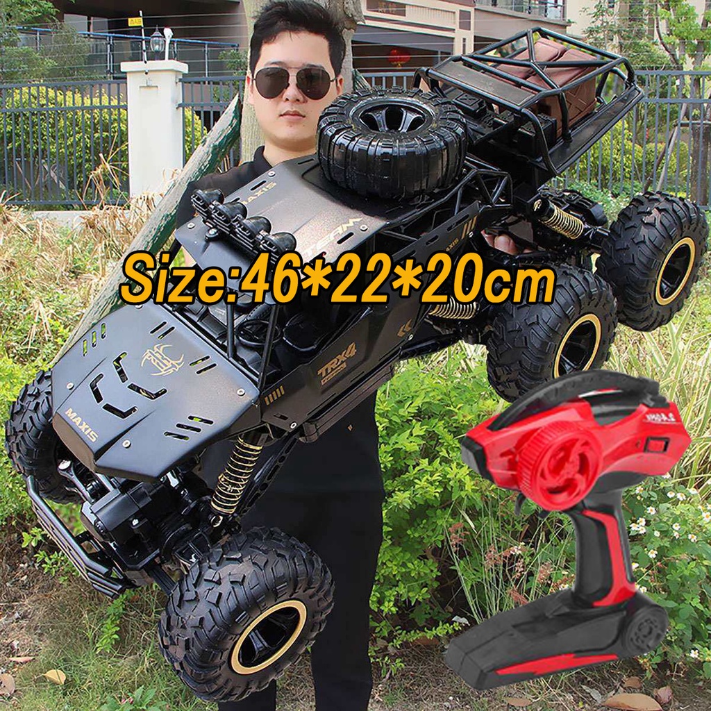 Supper Large 18 4WD RC Car Update with LED Lights RC Car with 6 Wheels