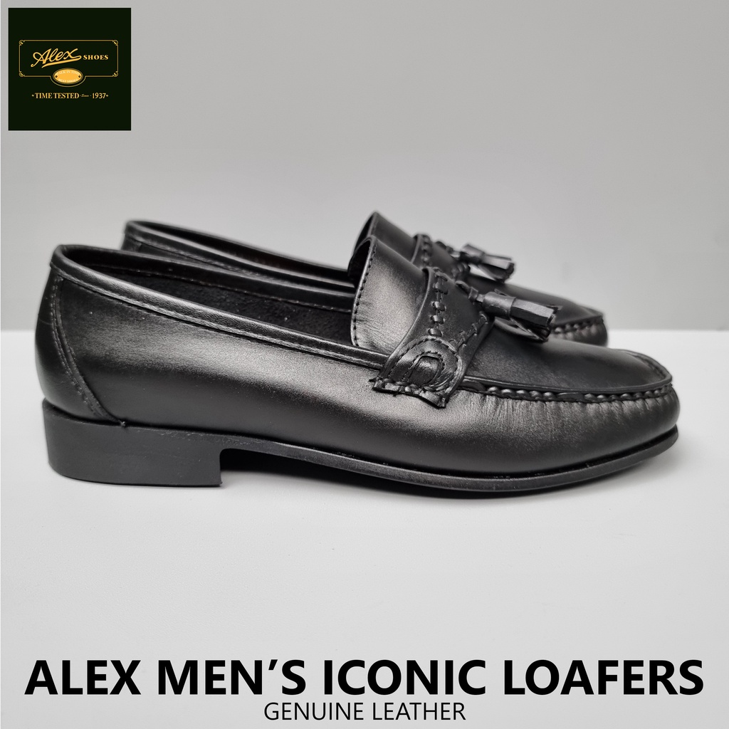 ALEX SHOES MEN'S ICONIC GENUINE LEATHER LOAFERS | Shopee Philippines