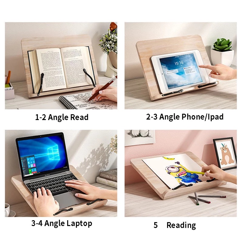 Adjustable Reading Rest Tablet Cook Home Study Room Book Holder ...