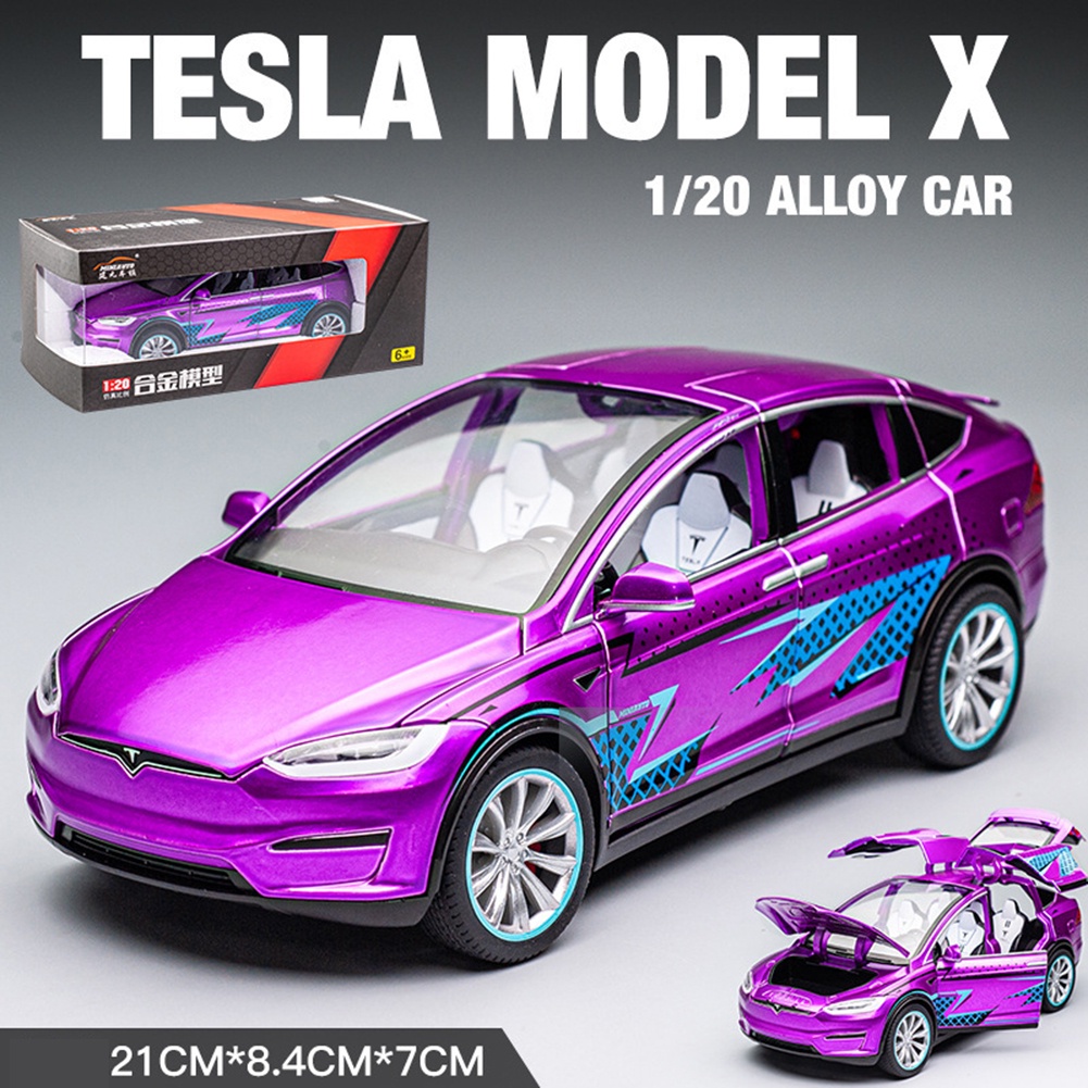 Ship in 48hrs YY Tesla Model X Alloy Car Model Toys Simulation Car