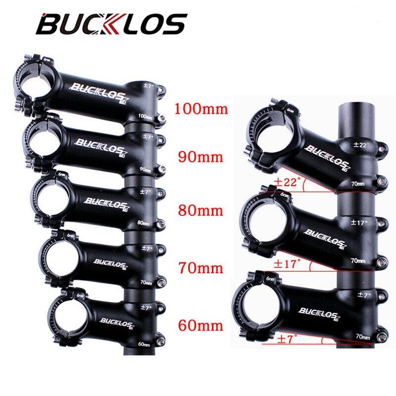 BUCKLOS 7 17 22 Degree Bike Stem MTB Handle Bar Stem Aluminum Alloy 60 70 80 90 100mm Bicycle Stem Cycling Patrs Shopee Philippines