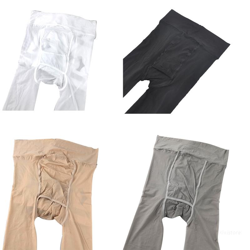Xixi Man Tights Pants High Elastic Men's Stockings Open Sheath
