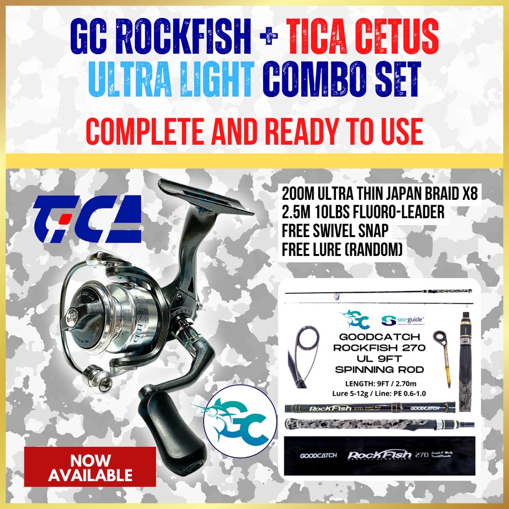 GoodCatch Rockfish and Tica Cetus Ultra Light Casting Combo Set