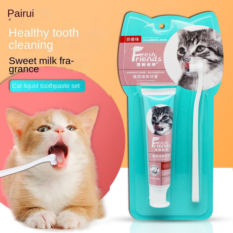 Pet Cat Toothpaste Set Cat Toothpaste Set Odor Dental Stone Oral