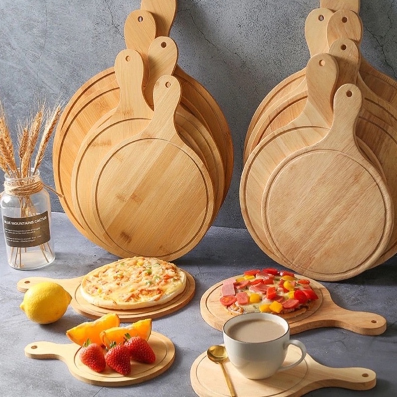 Wooden Pizza Board With Hand Pizza Baking Tray Pizza Stone Cutting   Sg 11134201 22100 X68ss96g13ivc2