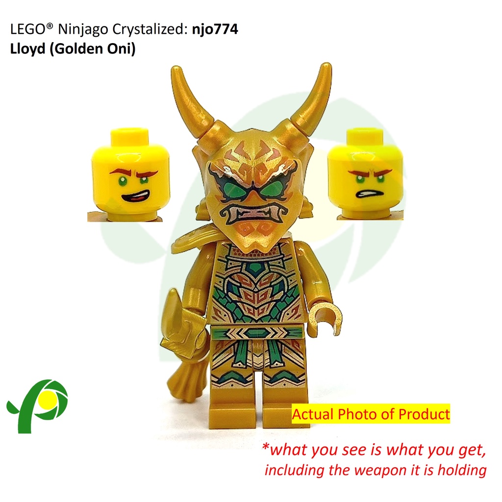 Lego Ninjago Crystalized Minifigure Njo Lloyd Golden Oni Authentic Minifig Shopee Philippines