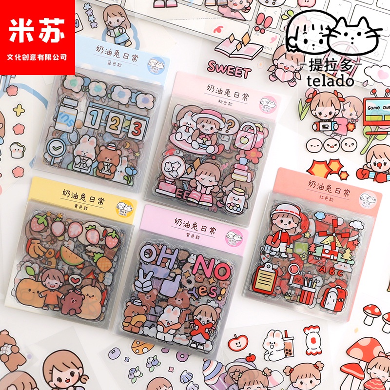 Telado Cute Waterproof Journal Stickers 20 Sheets Ins Tumbler Stickers ...
