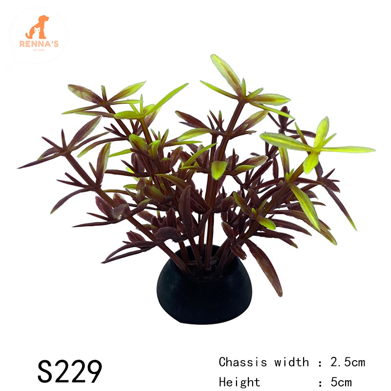 Renna's Aquarium Decor Fish Tank Decor Plastic Fake Flower Fish Decor