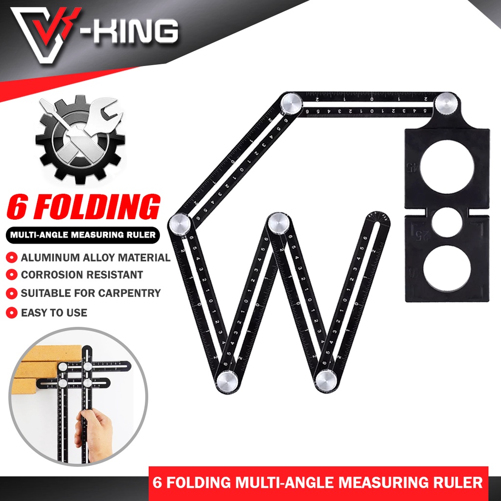 Adjustable ceramic tile hole locator 6 folding online multiple angle ruler drill guide openings locator