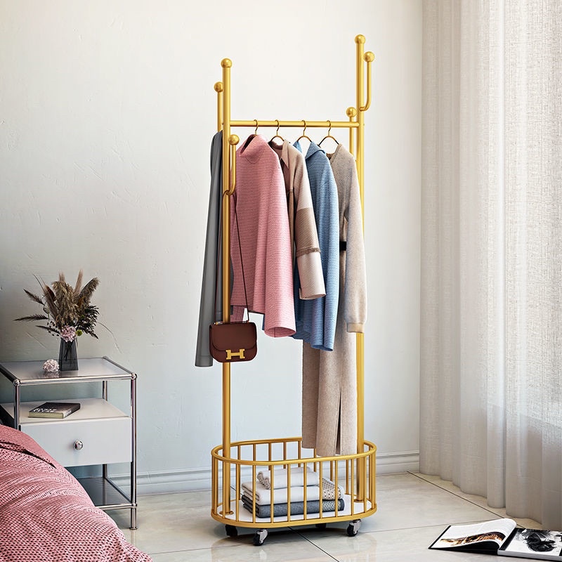 Nordic Metal Clothing Rack Clothes Storage Hanger With storage basket Shopee Philippines