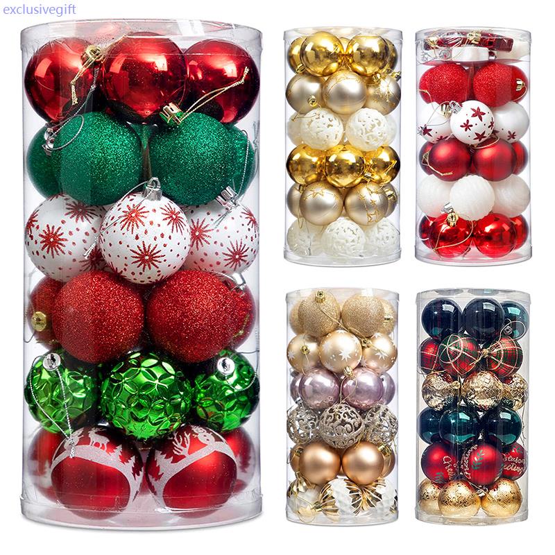 30PCS 6CM Christmas Tree Decoration Balls Xmas Ornaments Ball New Year