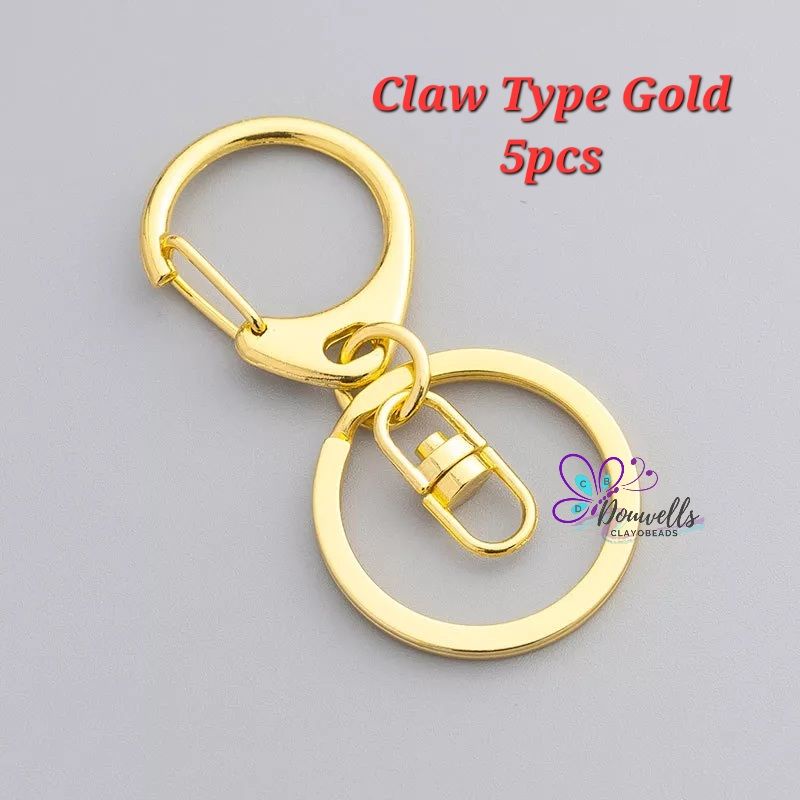 5pcs KEYCHAIN RING WITH LOBSTER LOCK KEY RINGS CLASP METAL FINDINGS Shopee Philippines