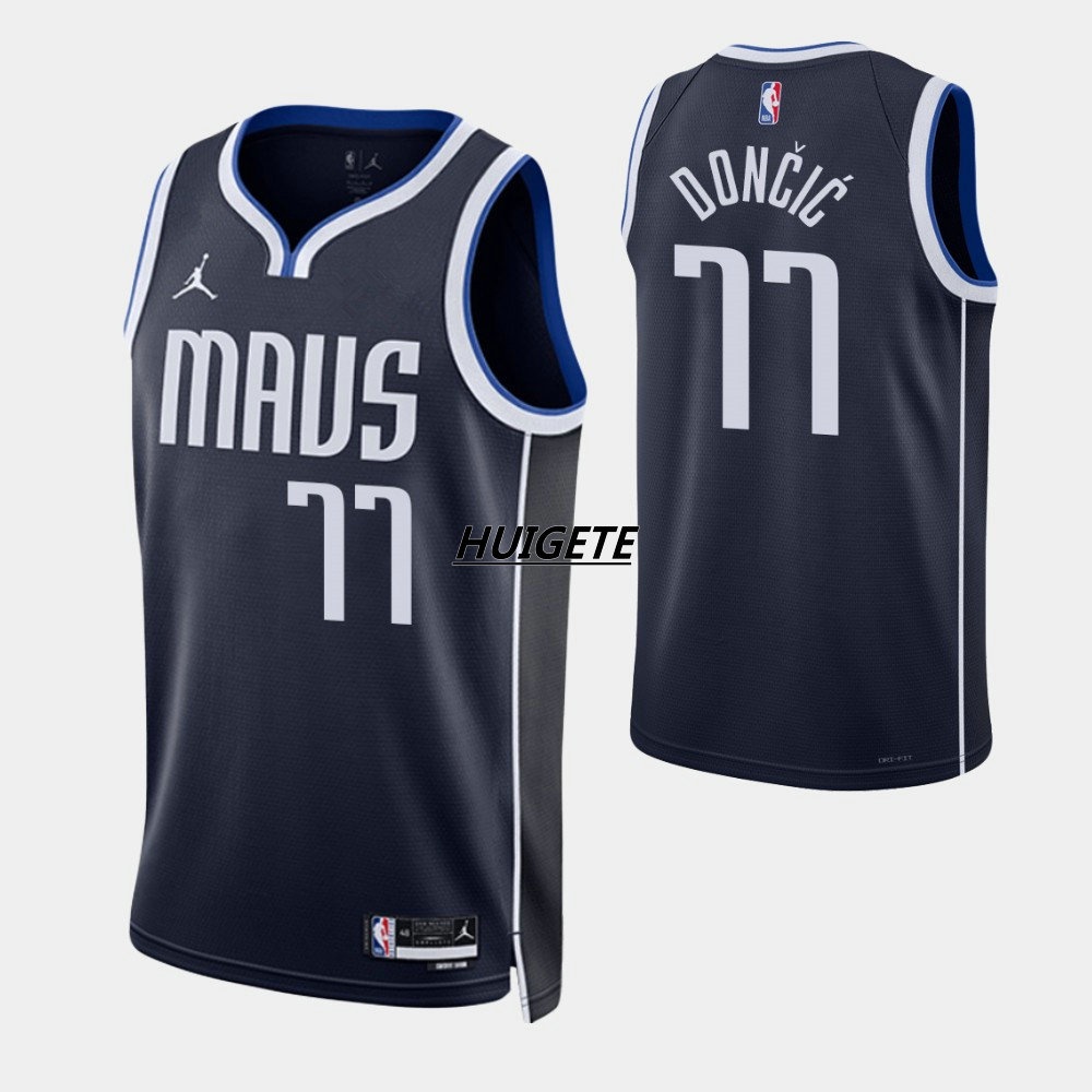 NBA Dallas Mavericks Luka Dončić Jersey Navy - Burned Sports