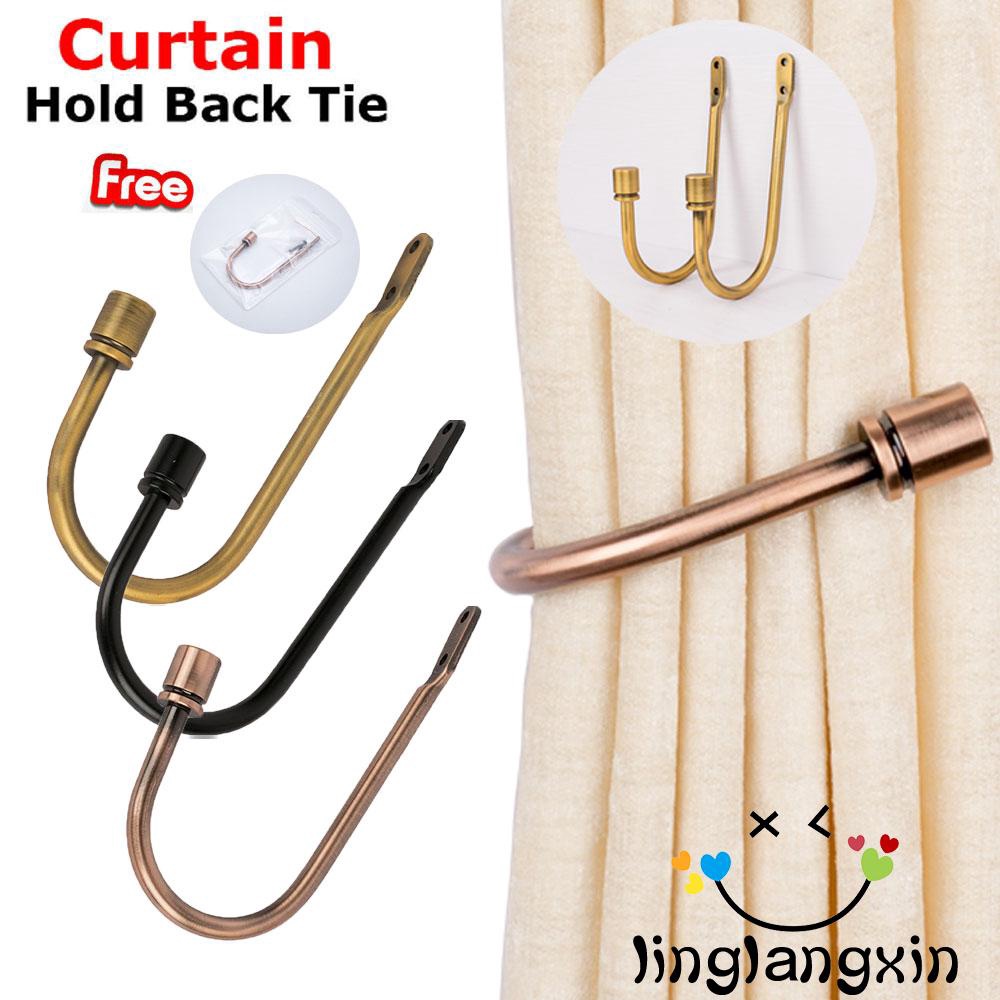 ♦♀Metal Curtain Tie Backs Hooks Bedroom Retro Holdbacks Modern Design