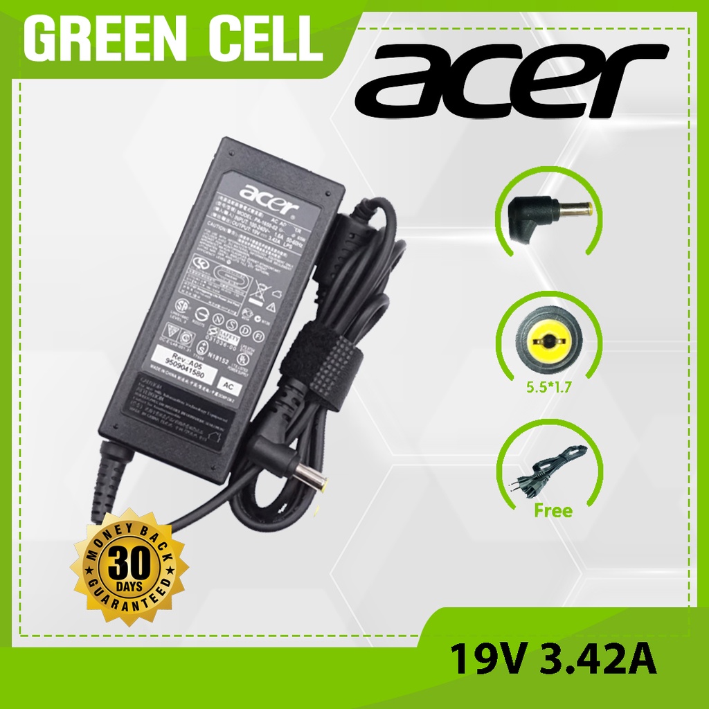 Acer Laptop Charger 19V 3.42A for Aspire ES13 ES15 E5721 ES1433 ES1