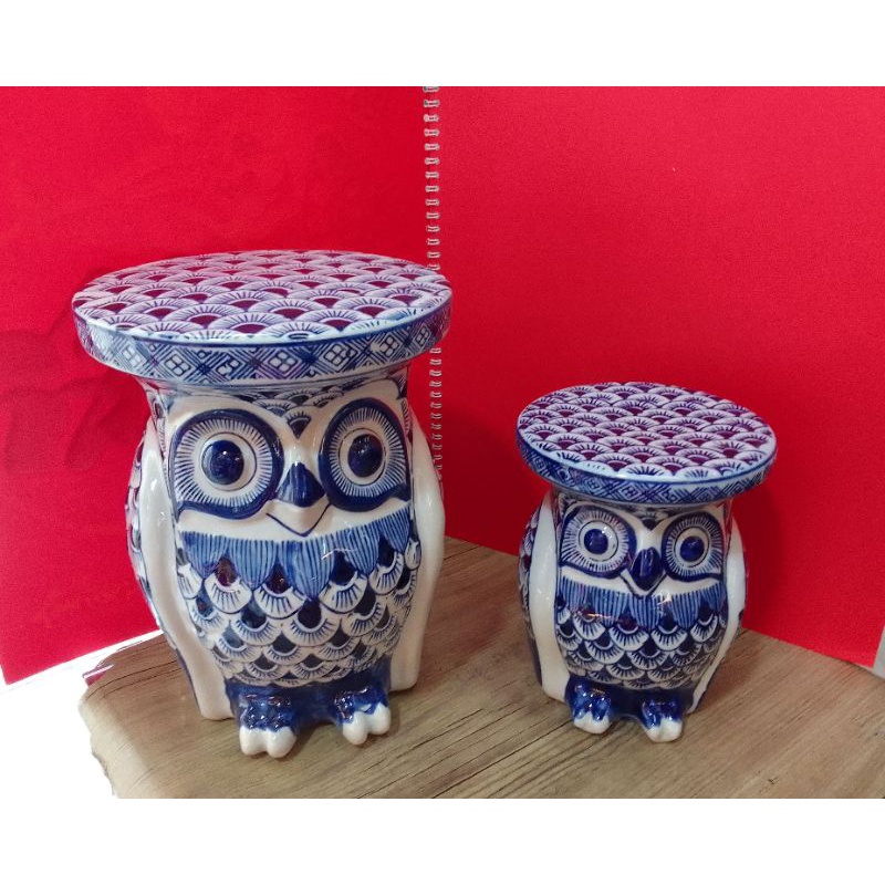 Ceramic Owl figurine Porcelain owl figurine home decor Owl Display