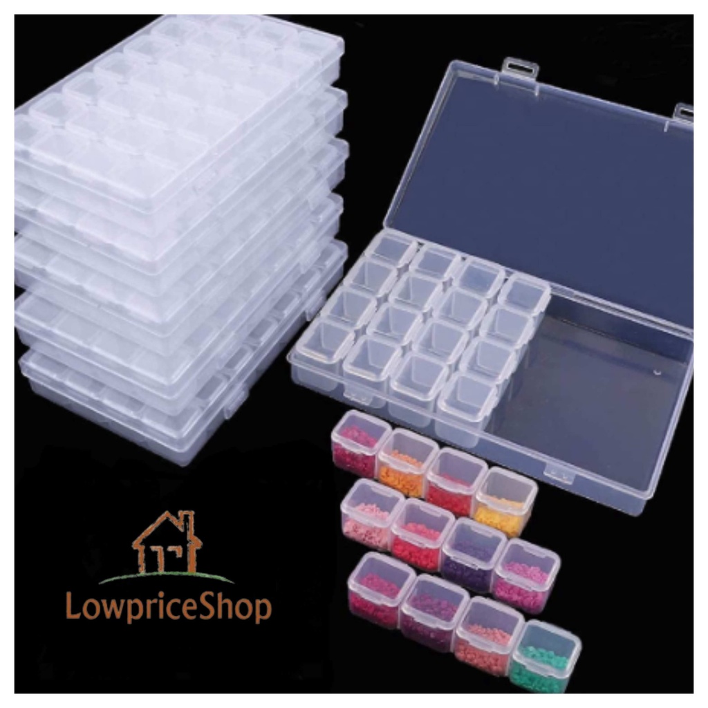 28 Slots Diamond Painting Storage Boxes Plastic 5D Diamond Embroidery ...