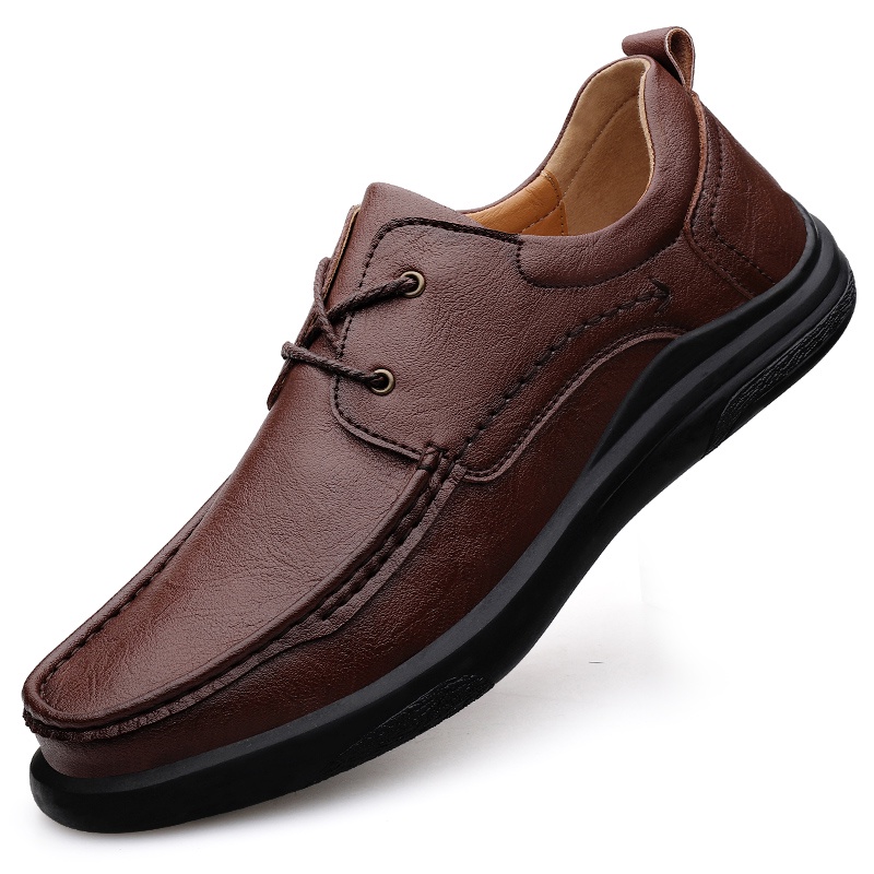 Mens Genuine Leather Loafers Male Casual Leather Shoes Doug Boat Leather Driving Shoes Slip On 4242