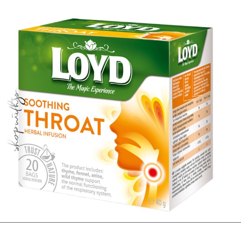 Loyd Soothing Throat Herbal Infusion Tea 20 Tea bags | Shopee Philippines