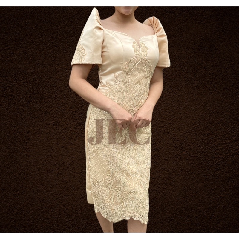 Filipiniana Dress with Full Lace | Shopee Philippines