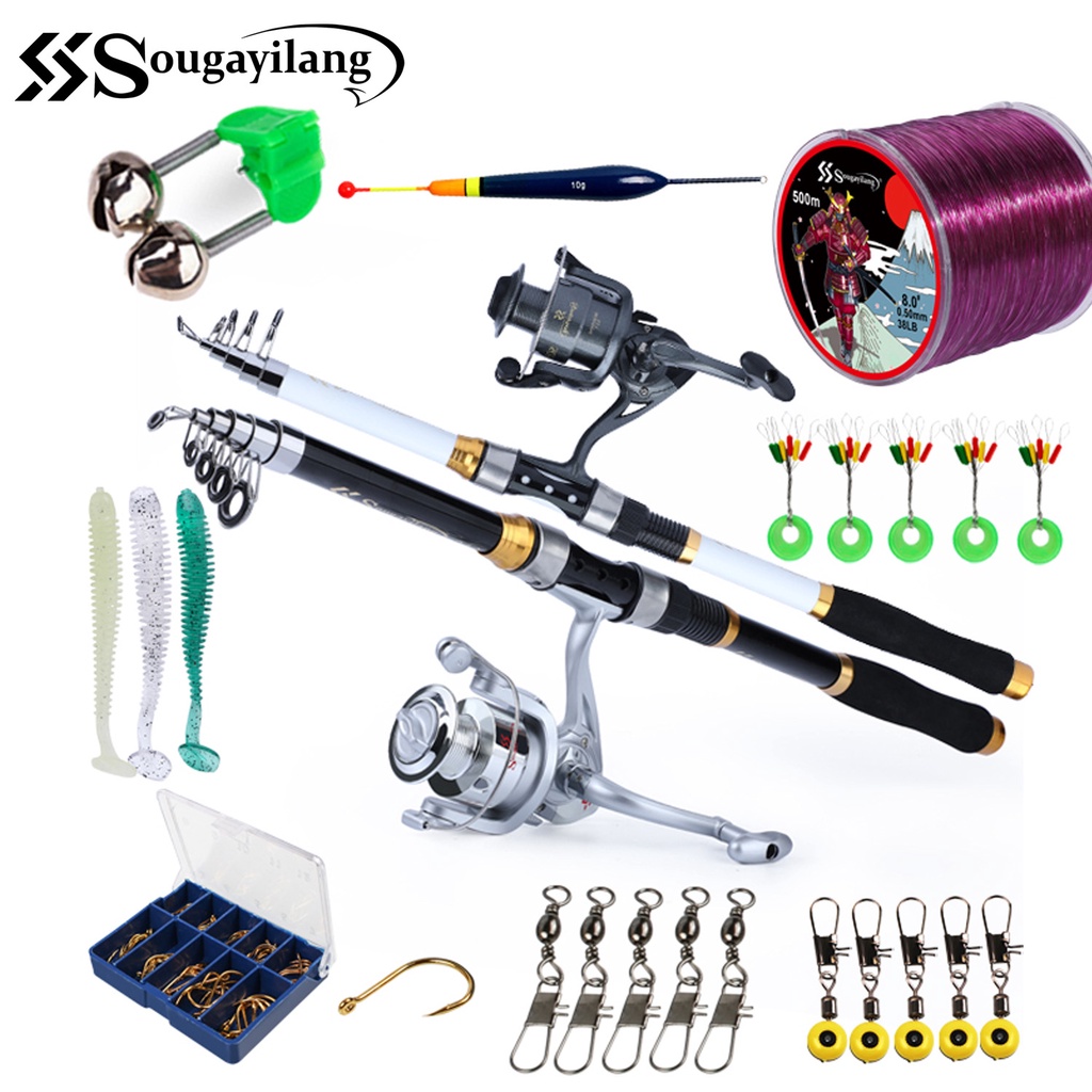 Sougayilang Fishing Rod 1.8m-3.3m And Reel 5.2:1 6bb Set For Good ...