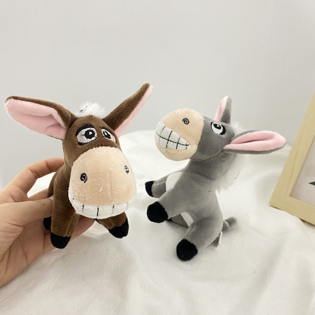 Donkey Big Tooth Cute Plush Pendant Keychain Children Bear Toy Bag Claw ...