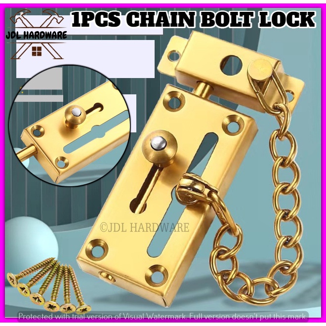 2202 Antitheft Stainless Steel Home Window Door Security Chain Bolt