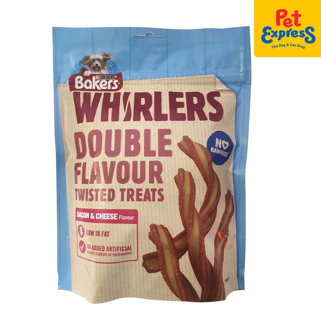 Purina Bakers Whirlers Bacon and Cheese Dog Treats 130g Shopee