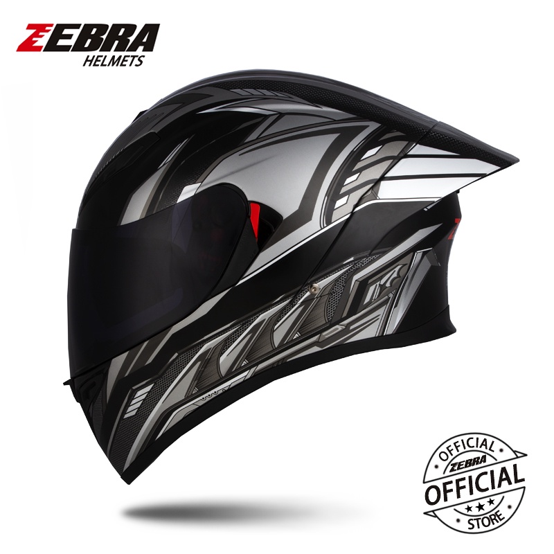 Zebra best sale motorcycle helmet