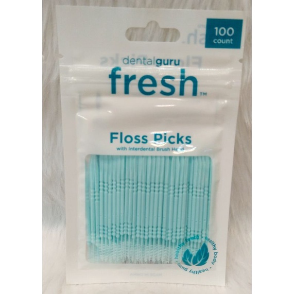 Dental Guru Fresh Floss Picks 100Count Shopee Philippines