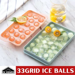 6/18/33 Grids Reusable Round Ice Cube Tray with Lid Mini Ice Ball Maker  Mold for Freezer Ice Cream Party Whiskey Cocktail Cold Drink