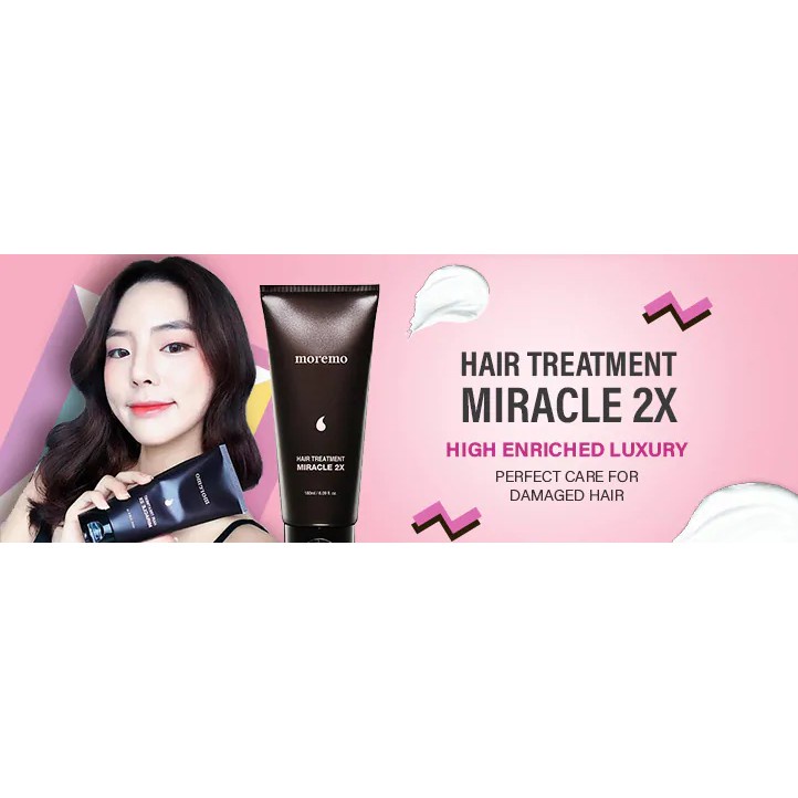 【hot Selling】 🇰🇷 [moremo] Hair Treatment Miracle 2x 180ml 