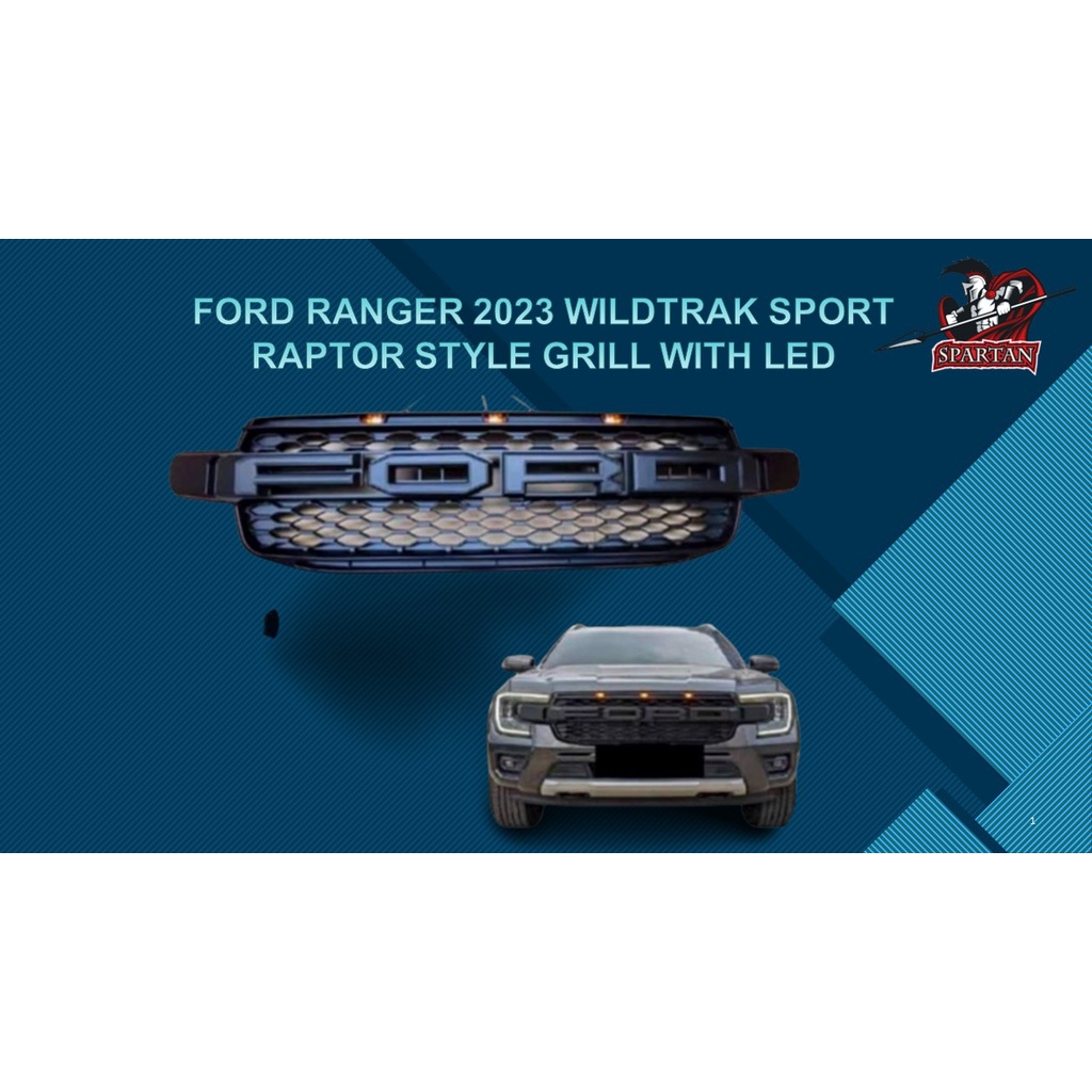 FORD RANGER 2023 RAPTOR GRILL FOR WILDTRAK, SPORT, XLT, TURBO | Shopee ...