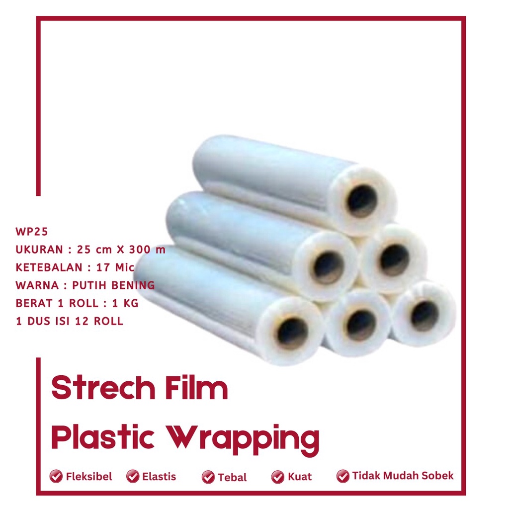 Stretch Film Plastic Wrapping Plastic Wrapp (WP251 Roll) Shopee