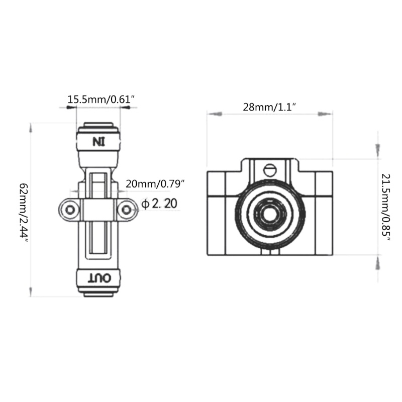JoJo Water Flow Switch- Control Flowmeter DN8 Quick-Connect Flow Sensor ...