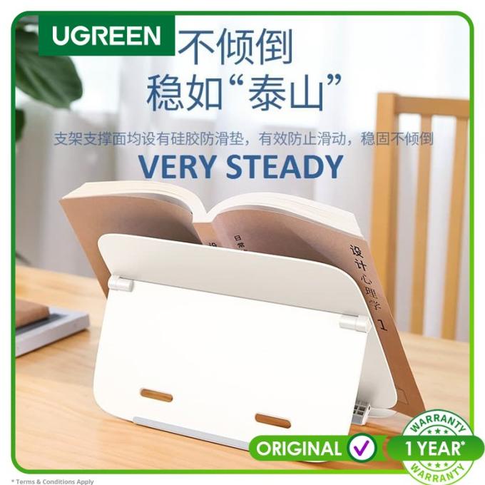 Ugreen Desktop Book Stand / Book Reading Stand White 70587 Shopee