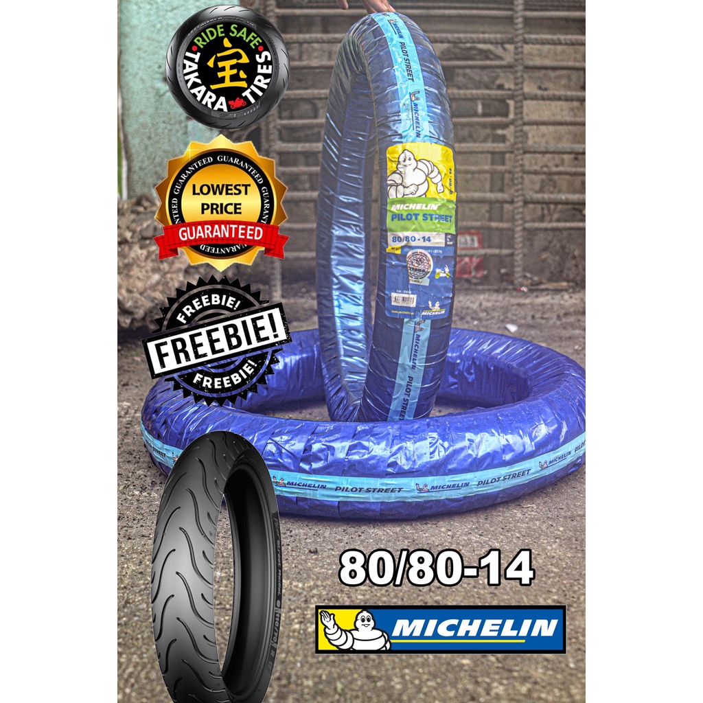 MICHELIN TIRE Pilot Street 14 by TAKARA (FREE TIRES SEALANT, PITO
