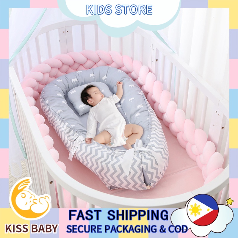 Baby Nest Newborn Crib Bedding Set Cotton Baby Travel Bed Newborn Bed