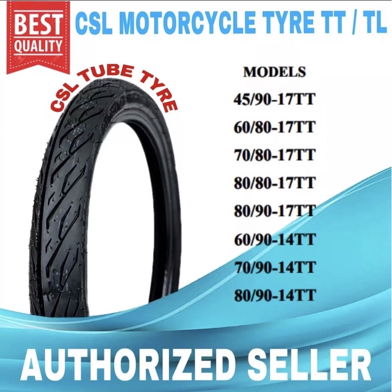 CSL TUBE TYPE TIRE TYRE MOTORCYCLE ACCESSORIES JAPAN QUALITY Shopee Philippines