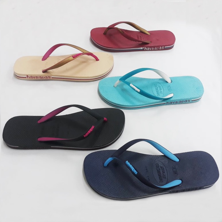 ﹊Ladies Hav 2 Color Strap Flip Flops | Shopee Philippines