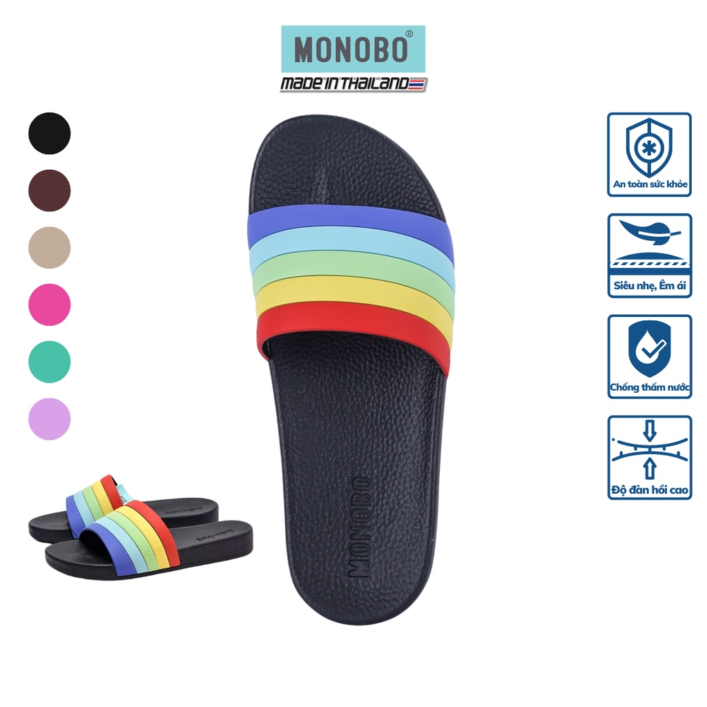 Thailand MONOBO KAREN COLOR 3 Soft Rubber Sole Slippers With Horizontal ...