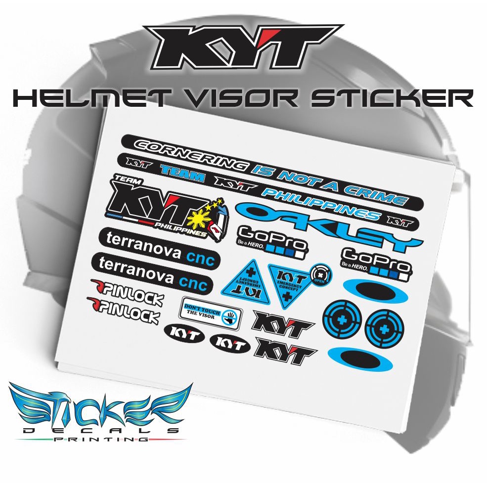 KYT Helmet Visor Sticker | Shopee Philippines