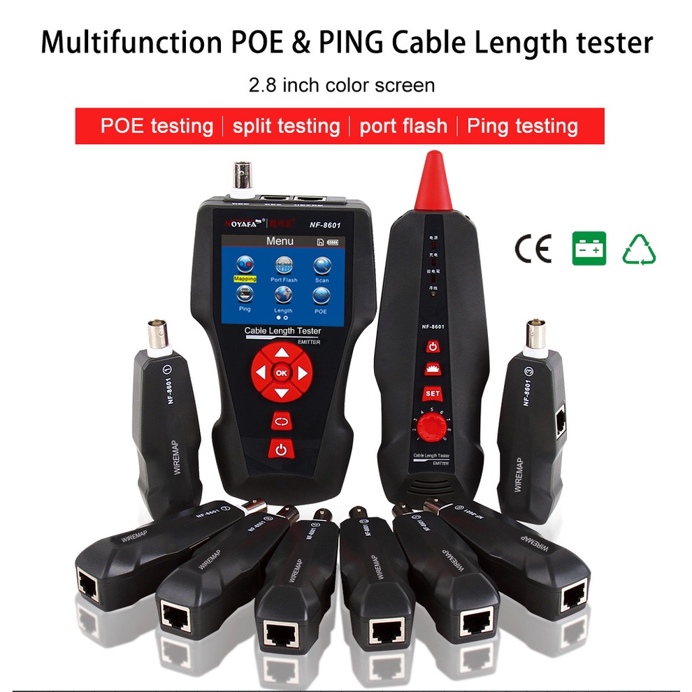 NOYAFA NF 8601W Multi functional Network Cable Tester LCD Cable length Tester Breakpoint Tester