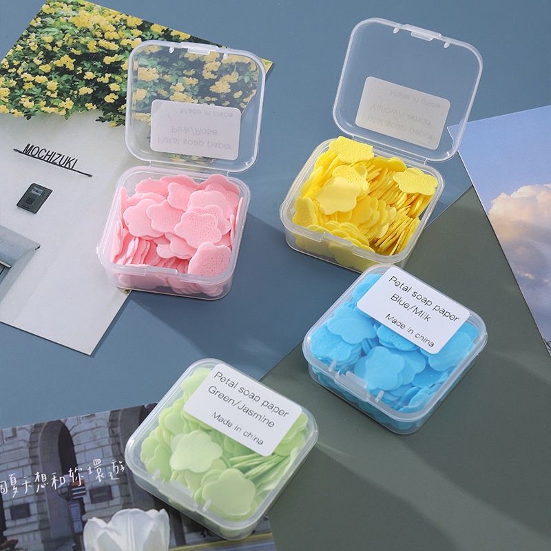 Disposable Slice Sheets Paper Soap Washing Hand Body Bath Face Cleaning ...